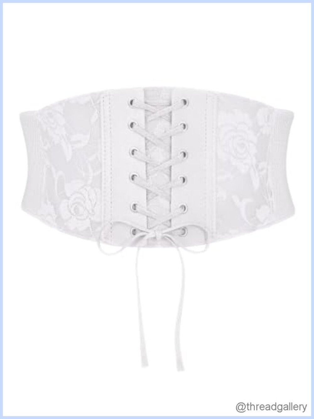 Renaissance Lace Corset Belt PU Leather Lace-Up Wide Elastic Waist